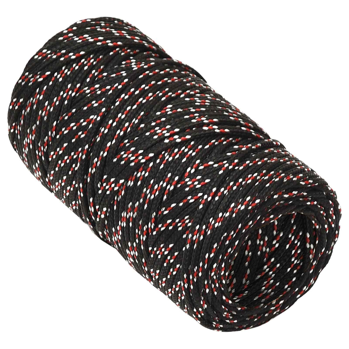 vidaXL Wielofunkcyjna lina gospodarcza 2 mm 250 m Czarny i czerwony PP
