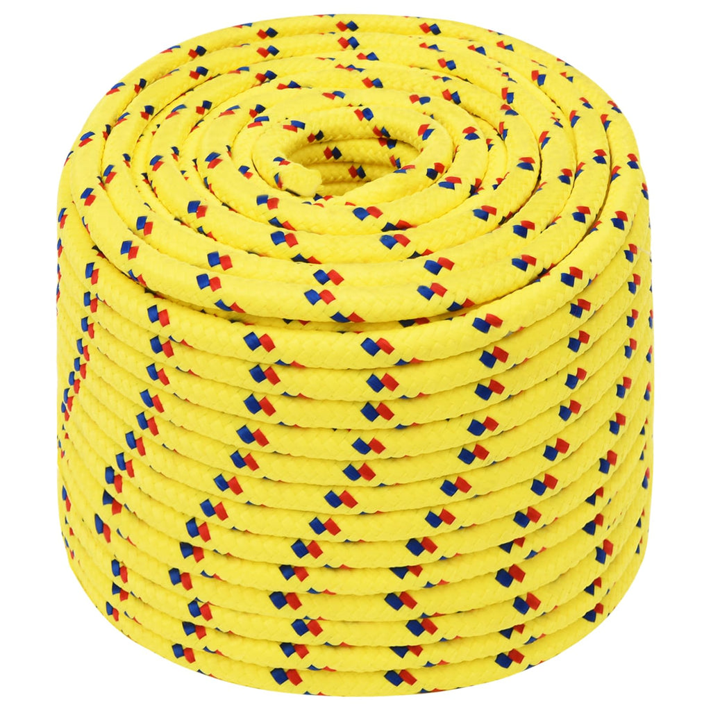 vidaXL Wielofunkcyjna lina gospodarcza 14 mm 50 m żółty PP