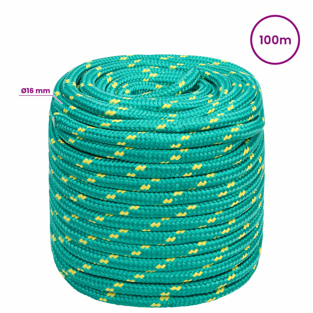vidaXL Wielofunkcyjna lina gospodarcza 16 mm 100 m zielony PP