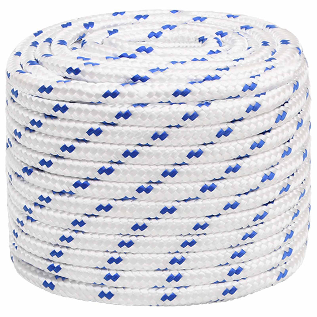 vidaXL Wielofunkcyjna lina gospodarcza 18 mm 100 m Biały i niebieski
