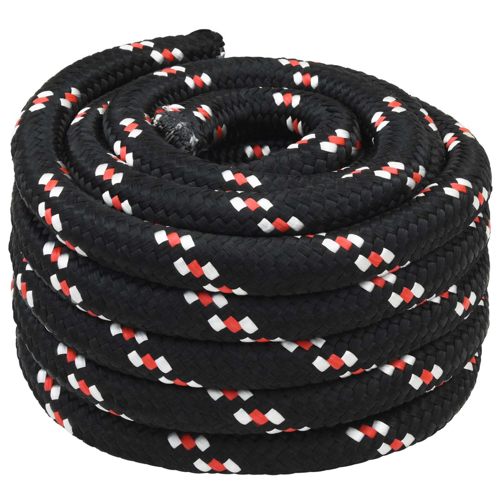 vidaXL Wielofunkcyjna lina gospodarcza 40 mm 25 m Czarny i czerwony PP