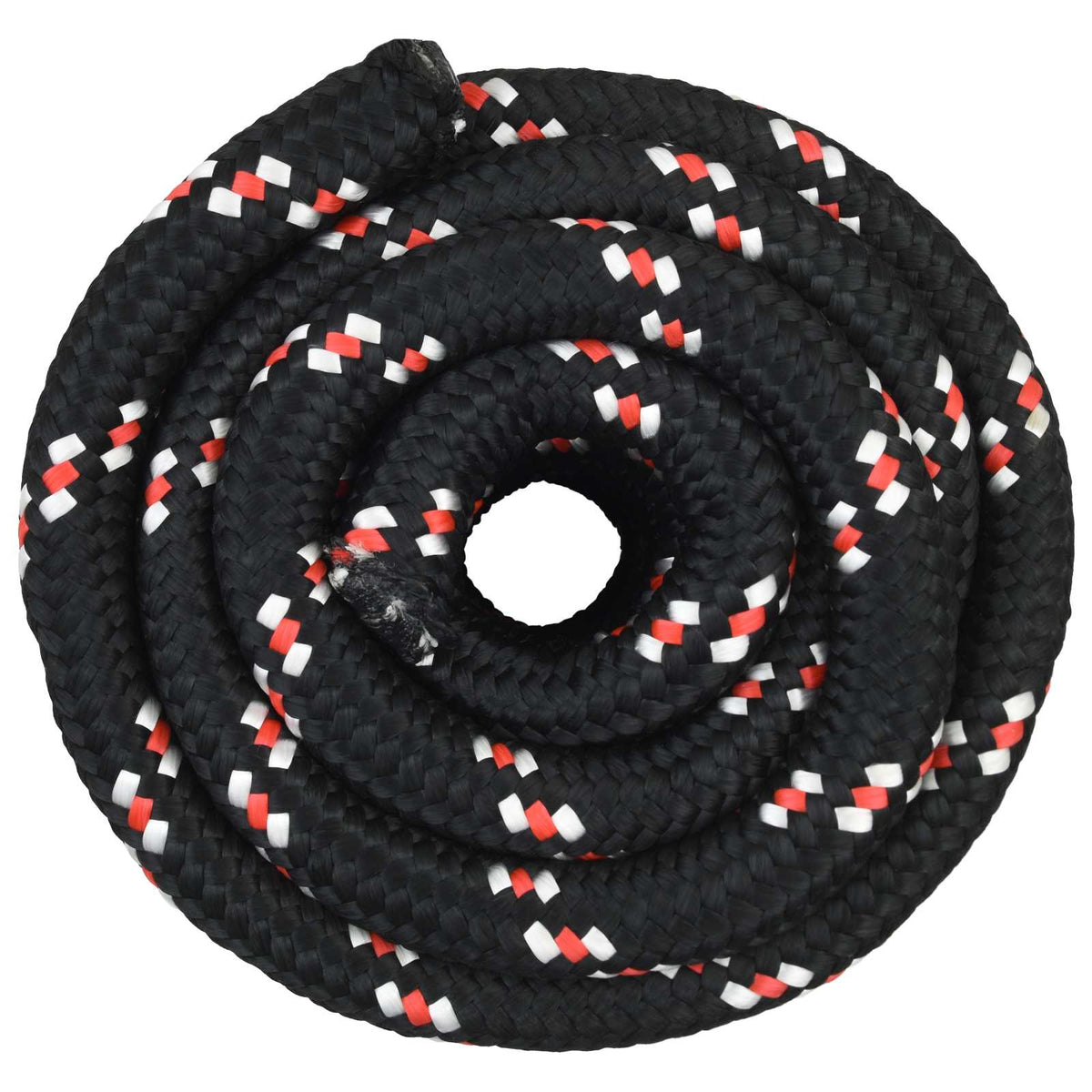 vidaXL Wielofunkcyjna lina gospodarcza 40 mm 25 m Czarny i czerwony PP