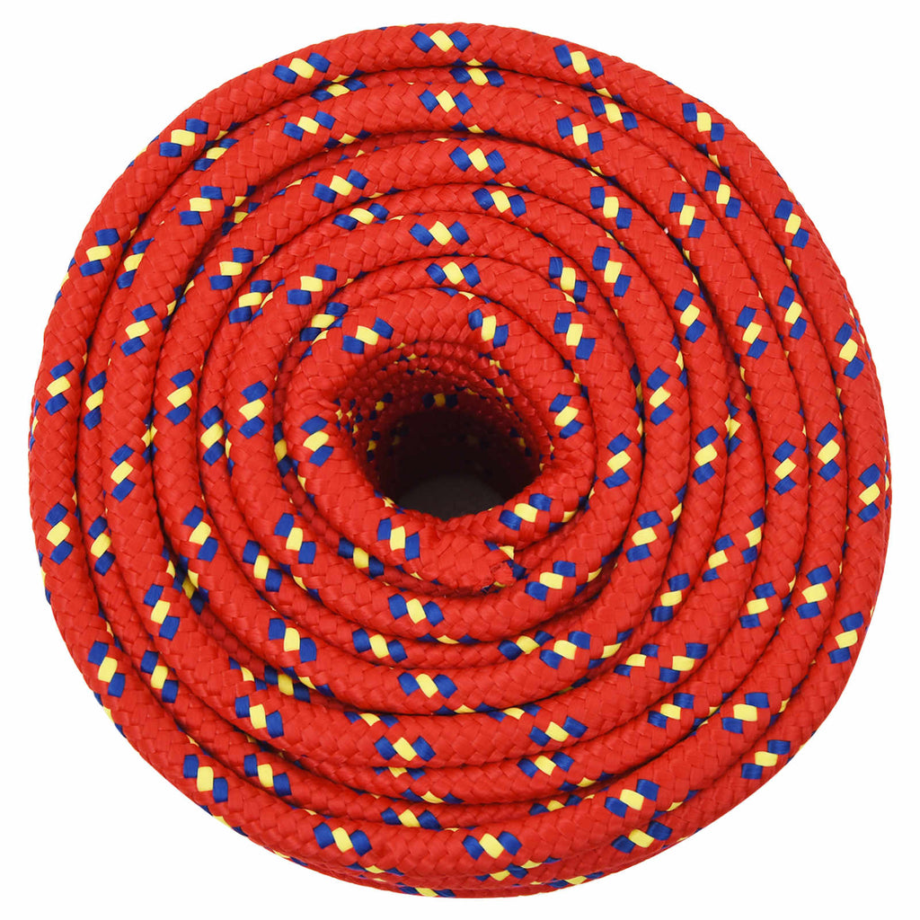 vidaXL Wielofunkcyjna lina gospodarcza 12 mm 100 m czerwony PP