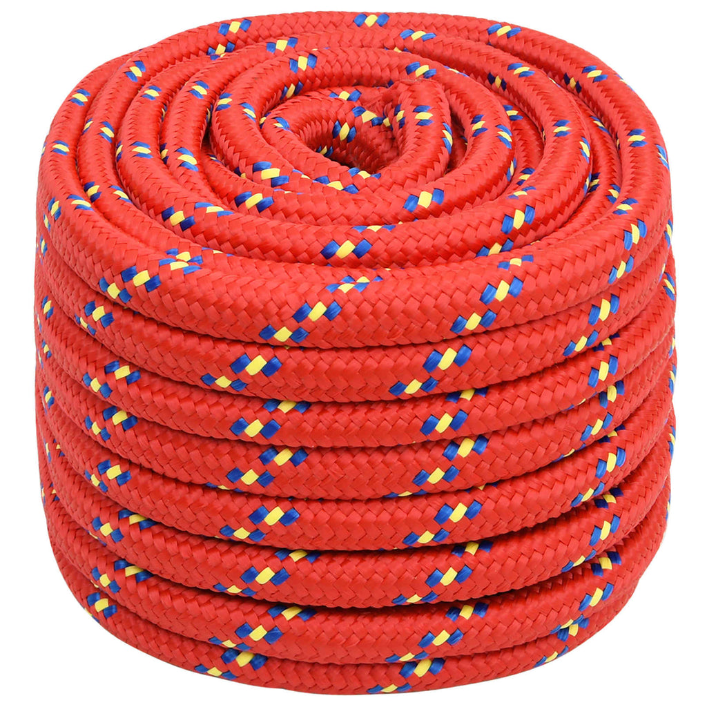 vidaXL Wielofunkcyjna lina gospodarcza 20 mm 25 m czerwony PP