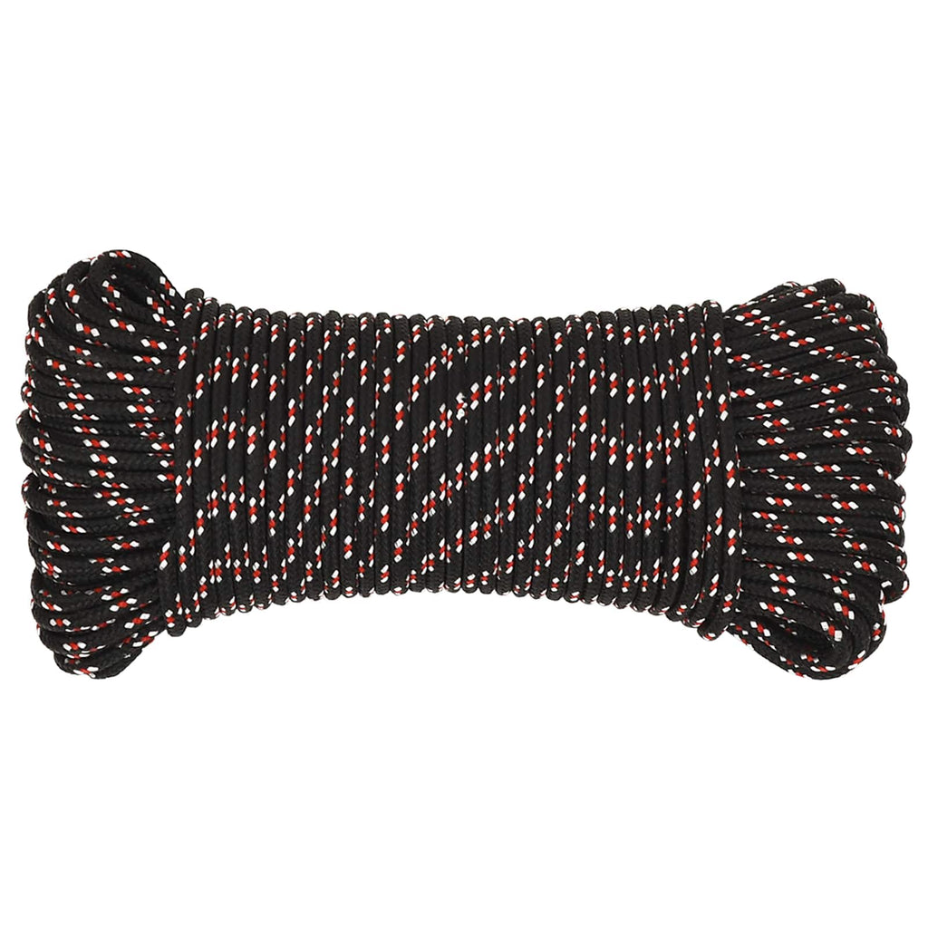 vidaXL Wielofunkcyjna lina gospodarcza 4 mm 250 m Czarny i czerwony PP