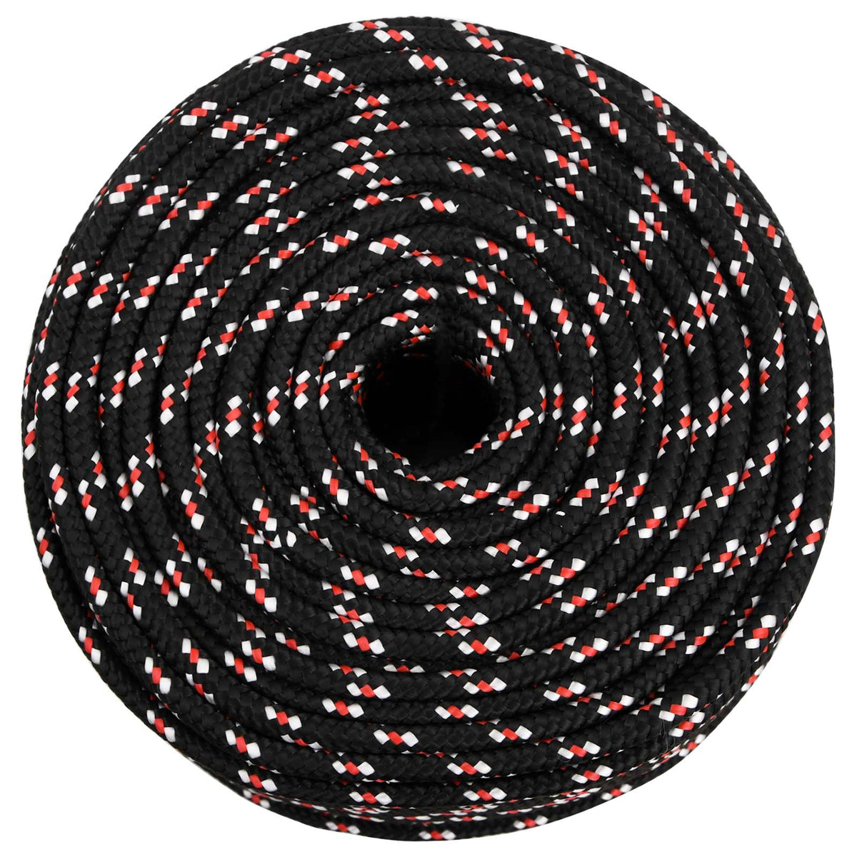 vidaXL Wielofunkcyjna lina gospodarcza 8 mm 50 m Czarny i czerwony PP