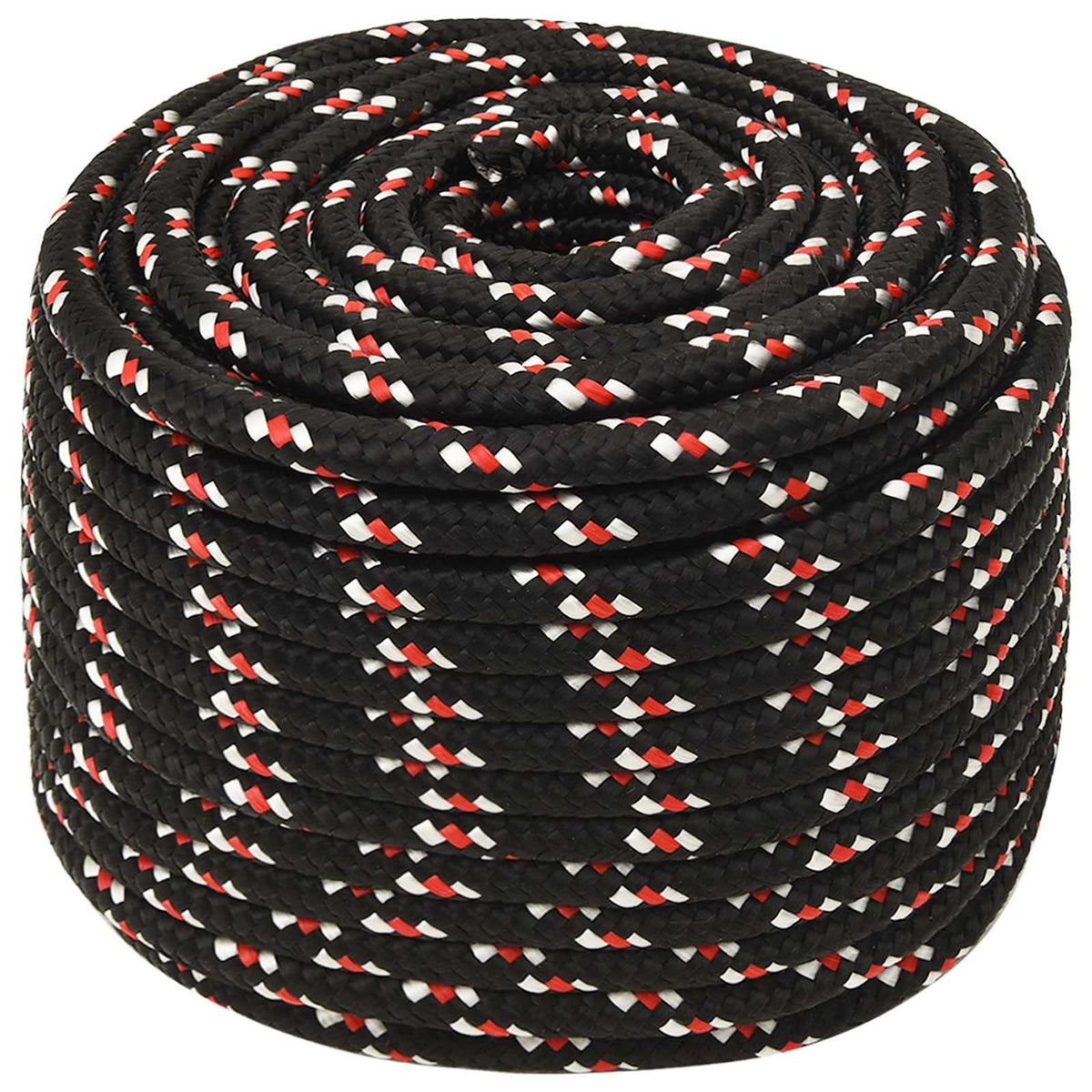 vidaXL Wielofunkcyjna lina gospodarcza 12 mm 100 m Czarny i czerwony