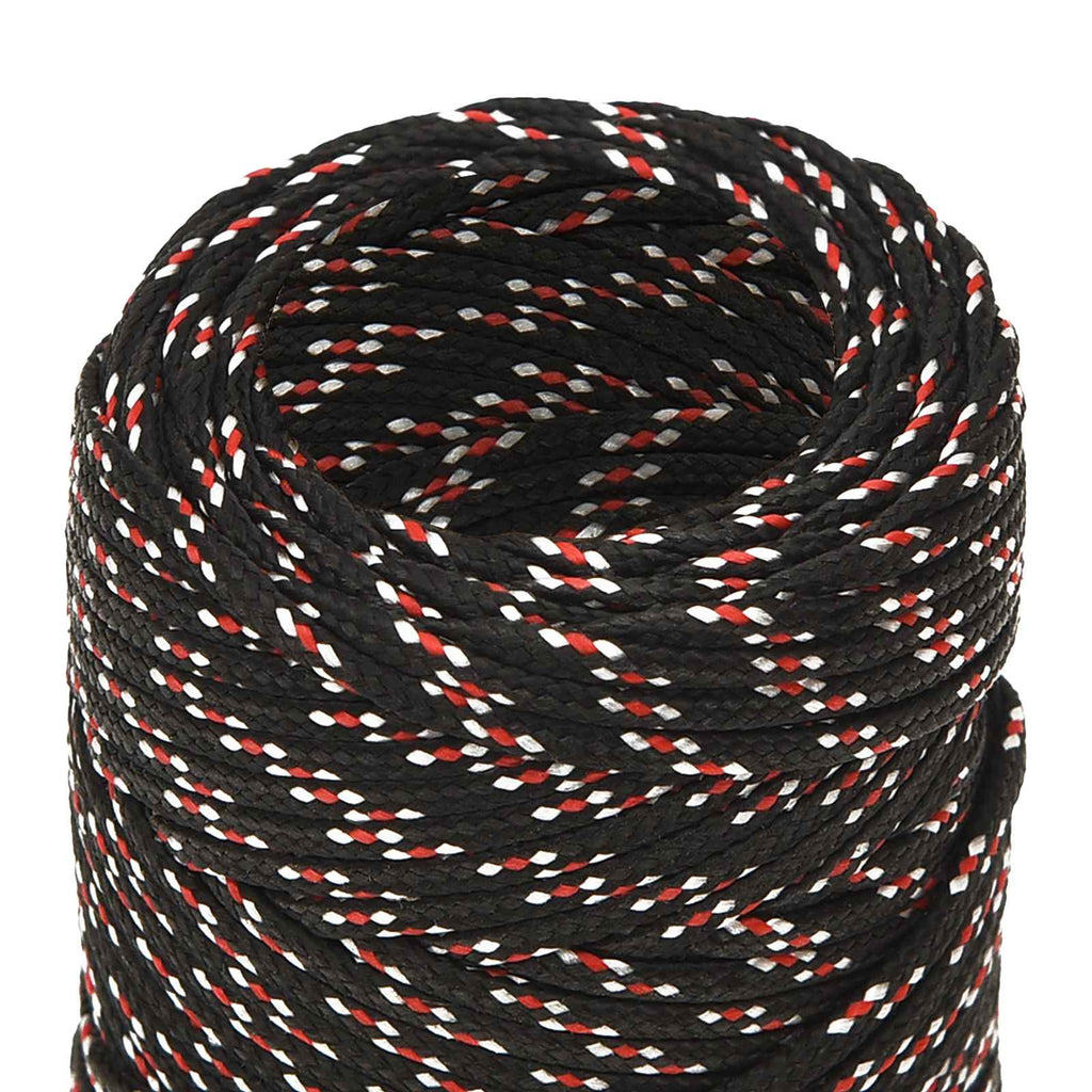 vidaXL Wielofunkcyjna lina gospodarcza 2 mm 100 m Czarny i czerwony PP