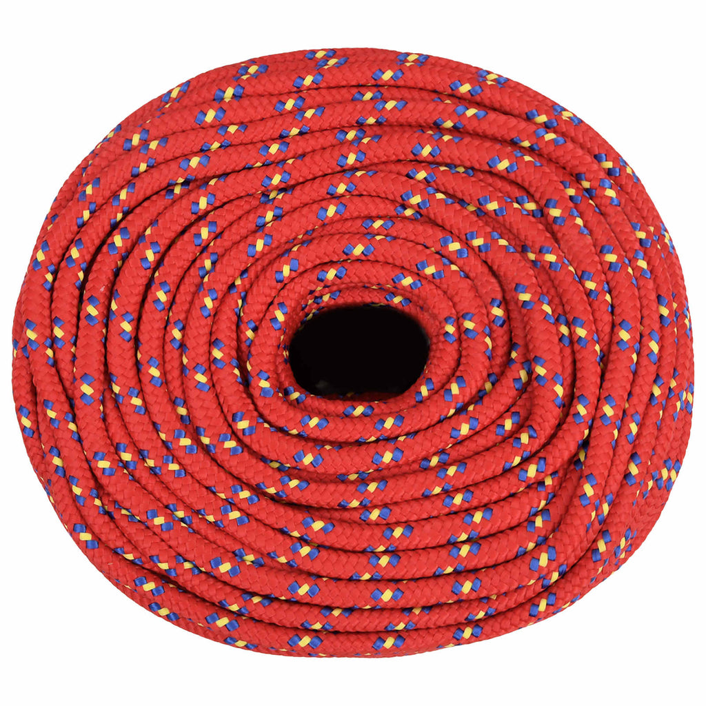 vidaXL Wielofunkcyjna lina gospodarcza 8 mm 250 m czerwony PP