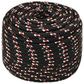 vidaXL Wielofunkcyjna lina gospodarcza 12 mm 25 m Czarny i czerwony PP