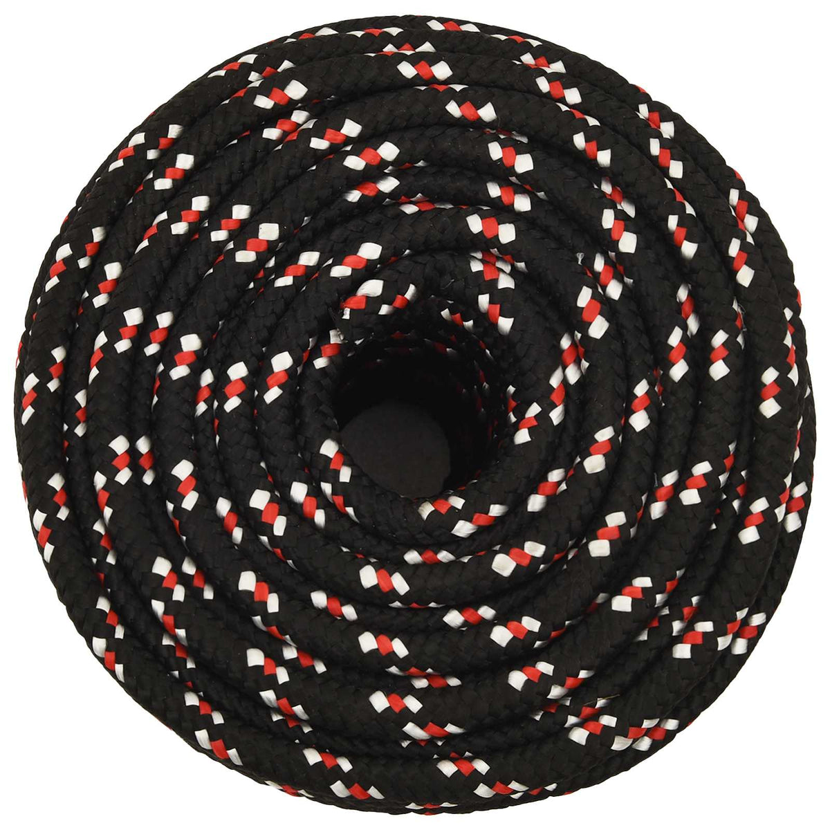 vidaXL Wielofunkcyjna lina gospodarcza 12 mm 25 m Czarny i czerwony PP