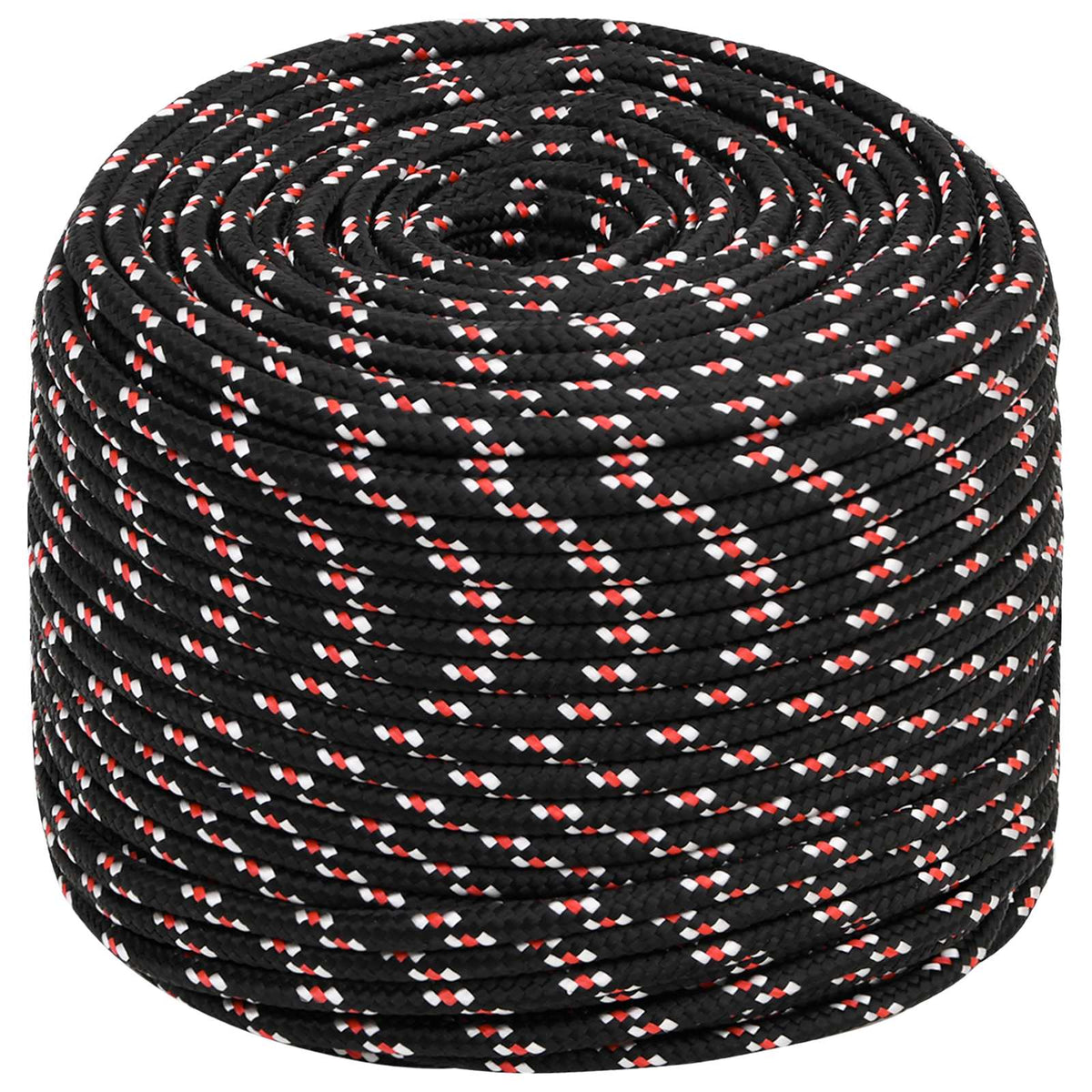 vidaXL Wielofunkcyjna lina gospodarcza 6 mm 50 m Czarny i czerwony PP