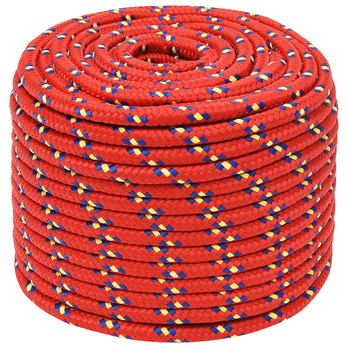 vidaXL Wielofunkcyjna lina gospodarcza 14 mm 25 m czerwony PP