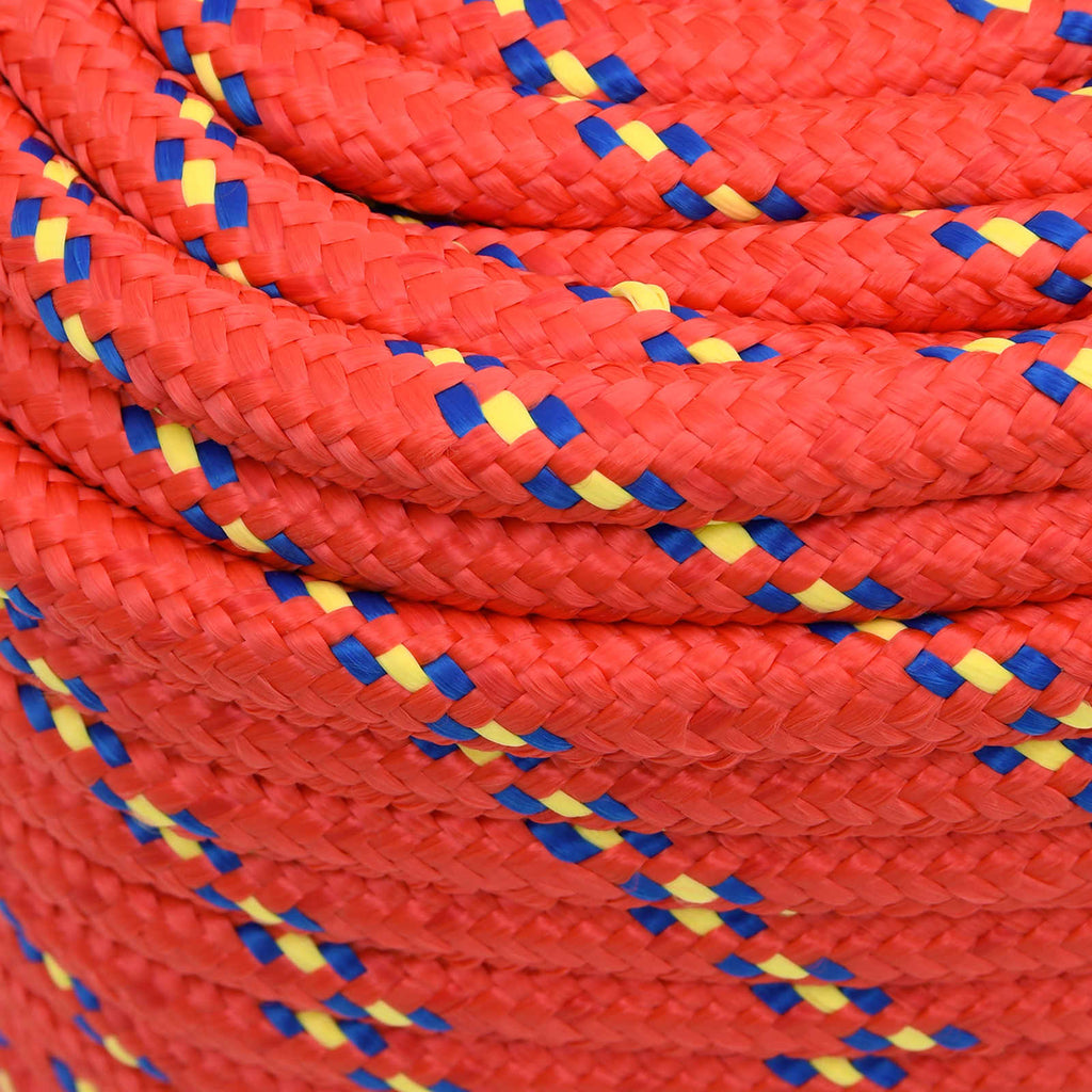 vidaXL Wielofunkcyjna lina gospodarcza 18 mm 100 m czerwony PP