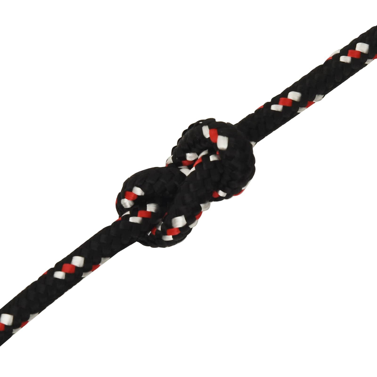 vidaXL Wielofunkcyjna lina gospodarcza 16 mm 25 m Czarny i czerwony PP