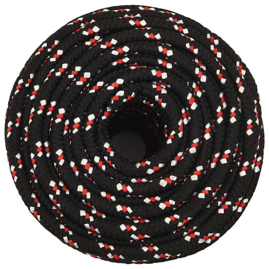 vidaXL Wielofunkcyjna lina gospodarcza 16 mm 25 m Czarny i czerwony PP
