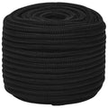 vidaXL Wielofunkcyjna lina gospodarcza 14 mm 100 m Czarny Poliester