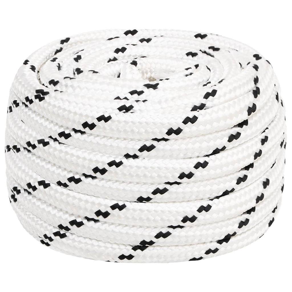 vidaXL Wielofunkcyjna lina gospodarcza 18 mm 100 m Biały Poliester