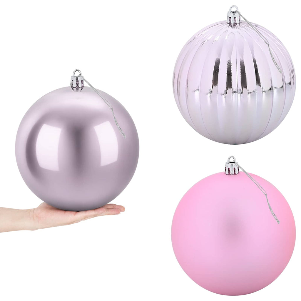 vidaXL Zestaw bombek choinkowych XXL 3 szt. różowy Ø 25 cm