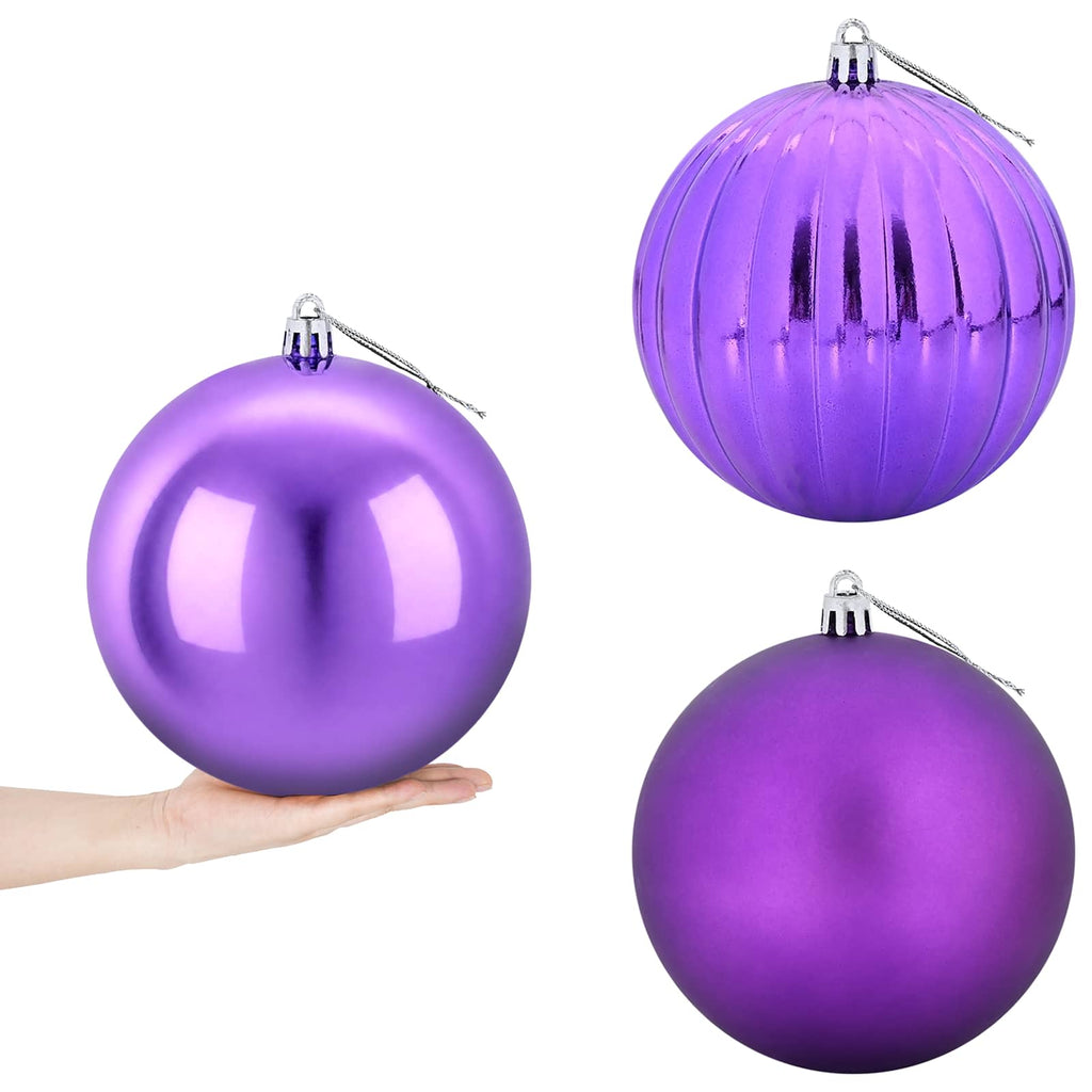 vidaXL Zestaw bombek choinkowych XXL 3 szt. Liliowy Ø 25 cm