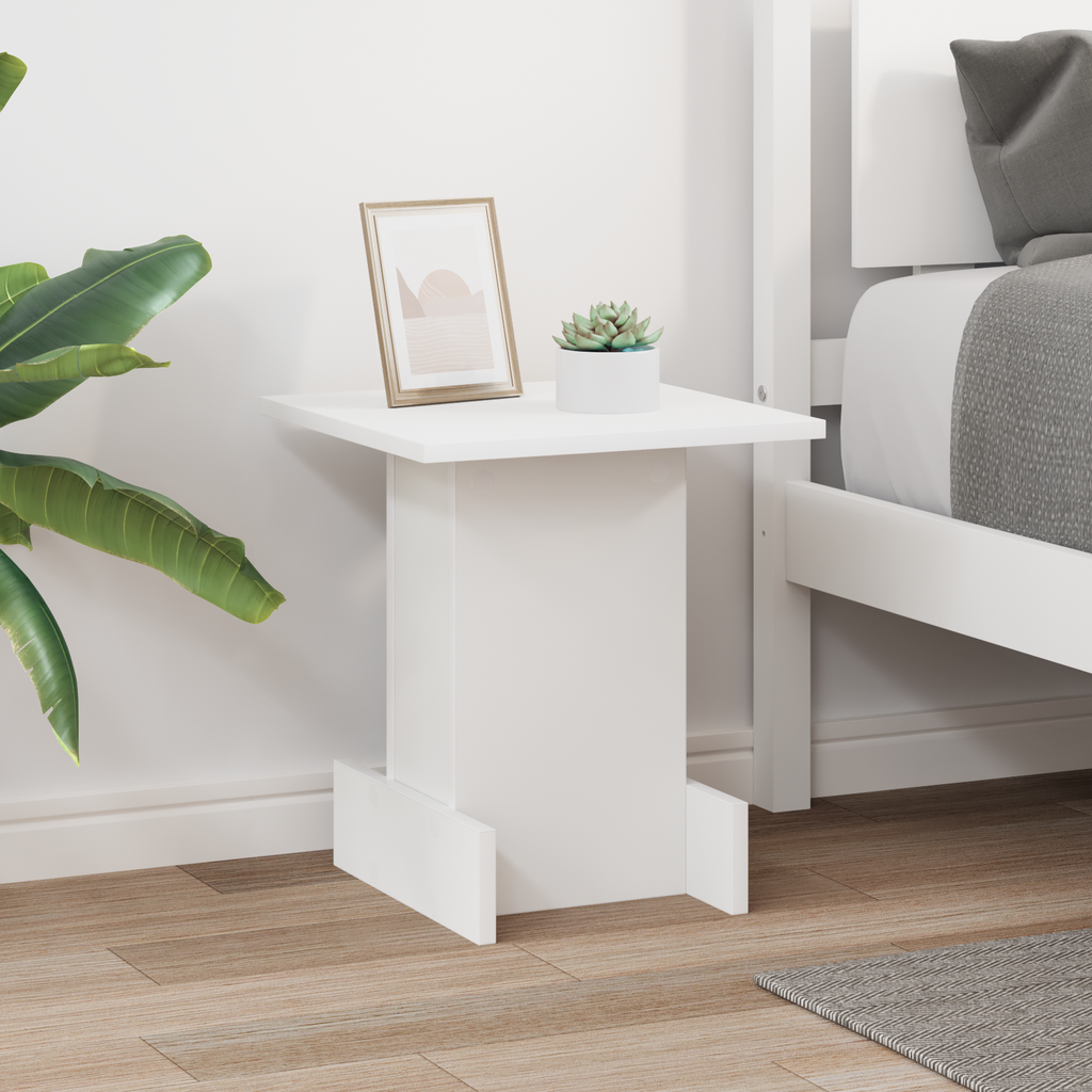 vidaXL Stolik końcowy Biały 35,5 x 35 x 40 cm Drewno inżynieryjne
