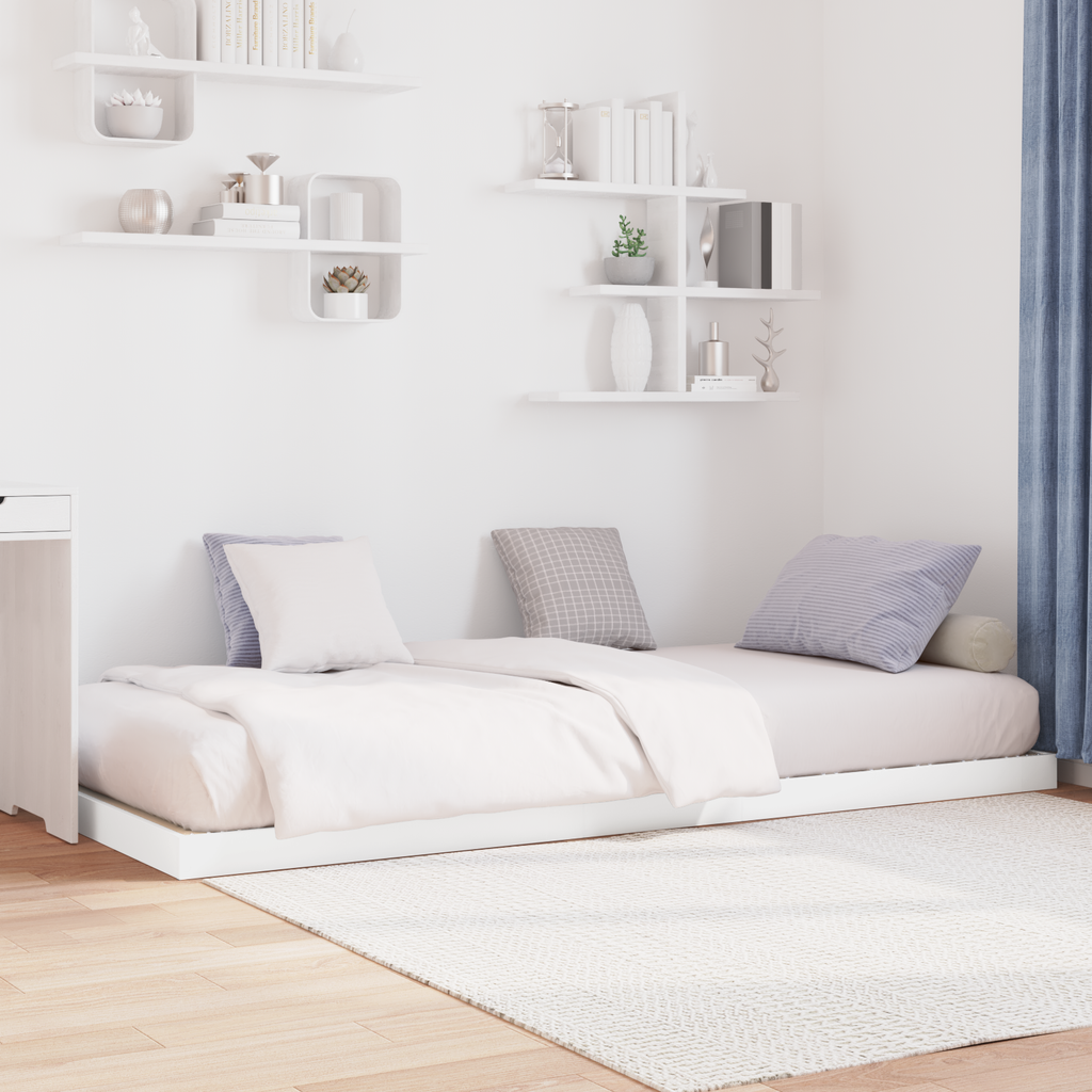vidaXL Stelaż łóżkowy Biały 80 x 200 cm Materiał drewnopochodny