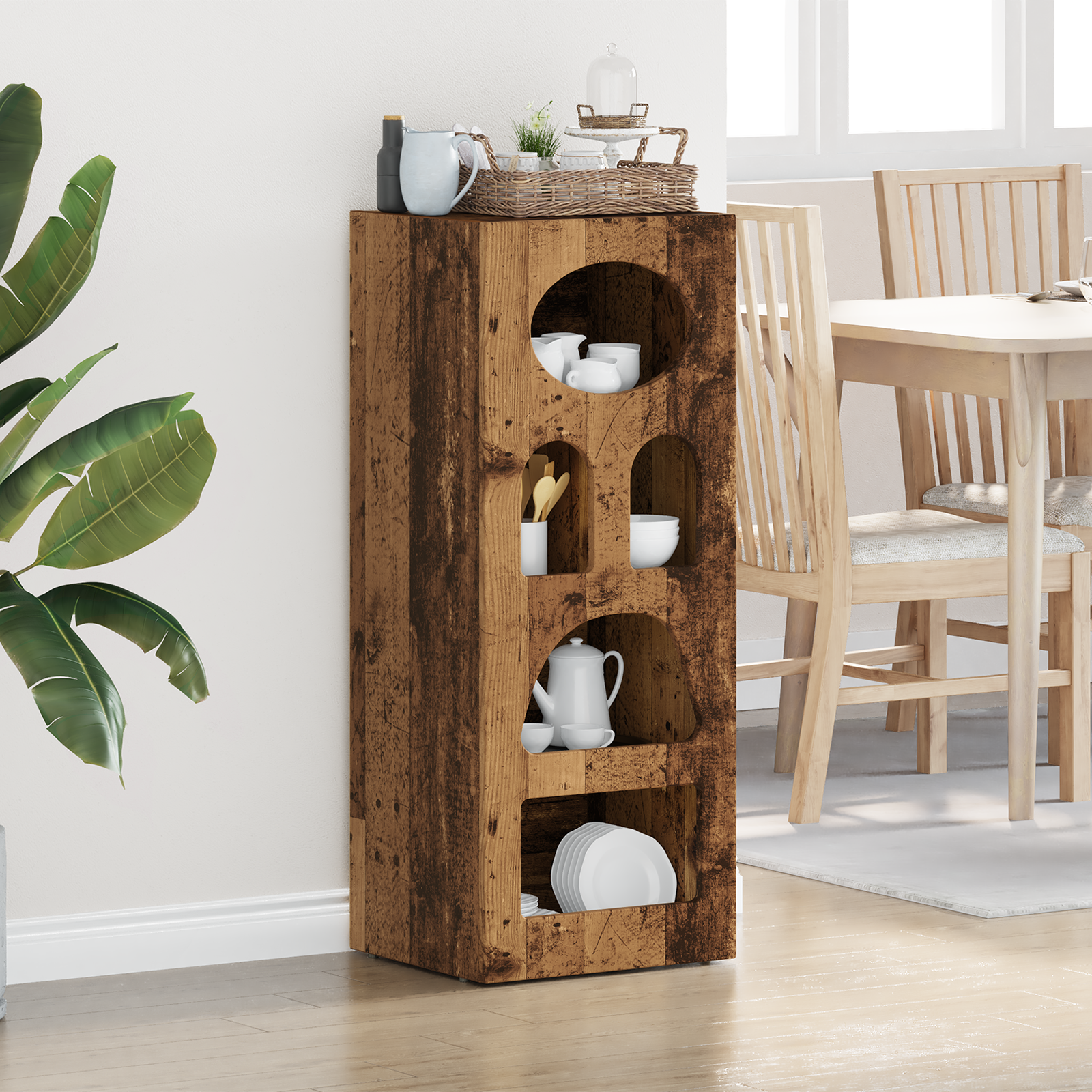 vidaXL Bufet ELST Stare drewno 40 x 35 x 100,5 cm Drewno inżynieryjne