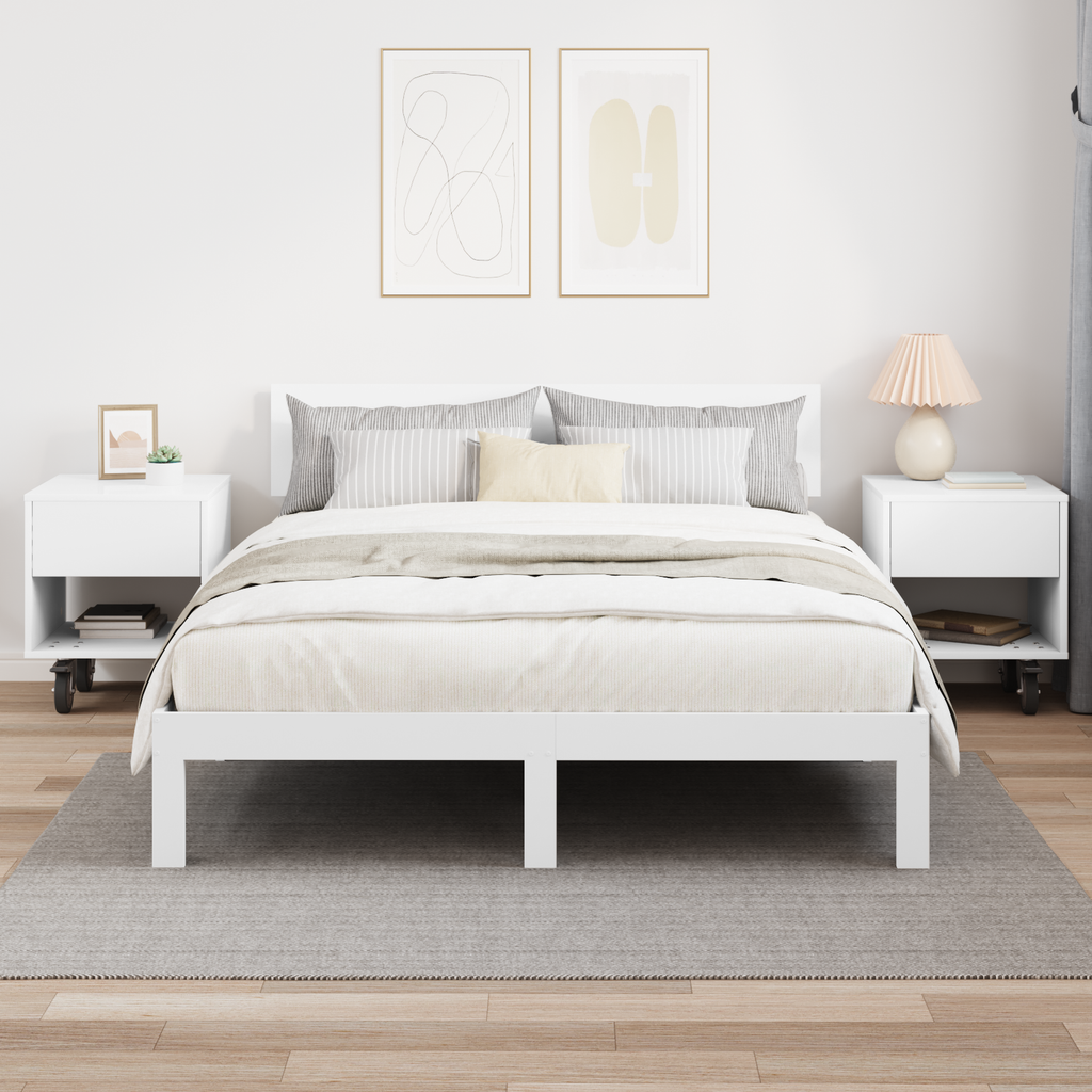vidaXL Stolik nocny 2 szt. Biały 40,5 x 40 x 48 cm Drewno inżynieryjne