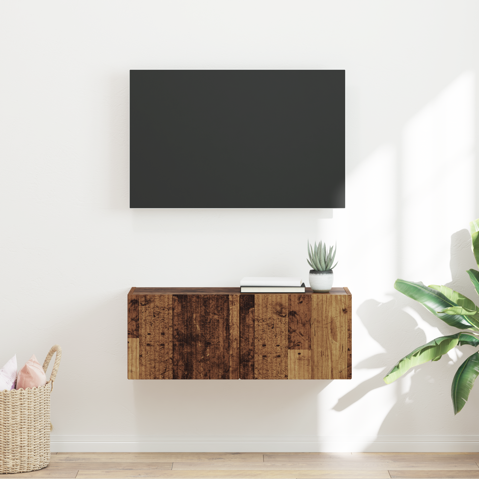 vidaXL Szafka pod telewizor 78,5 x 31 x 29,5 cm Stare drewno