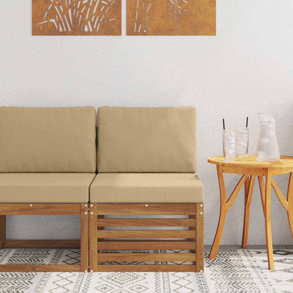 vidaXL Środkowa sofa ogrodowa Lite Drewno Akacji Naturalny