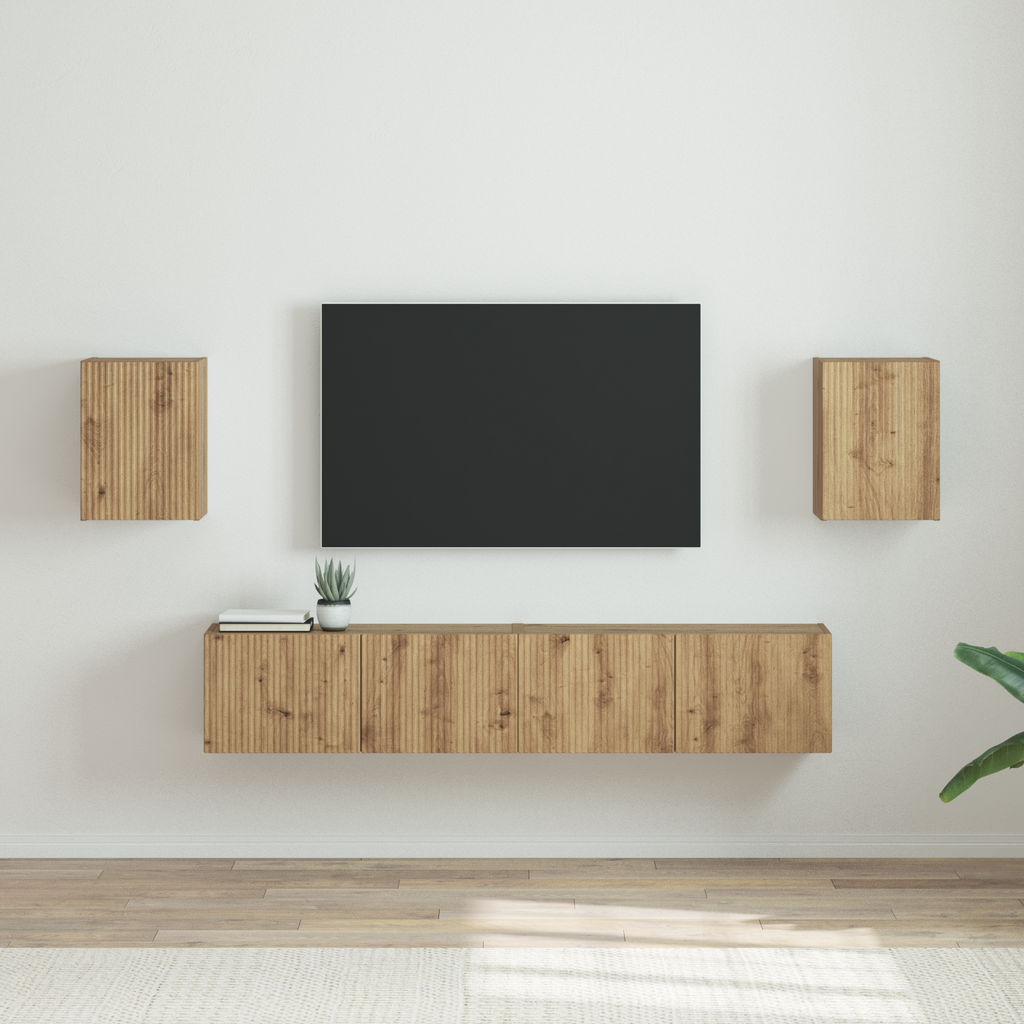 vidaXL Szafka pod telewizor 2 pcs Dąb rzemieślniczy 30 x 31 x 40 cm