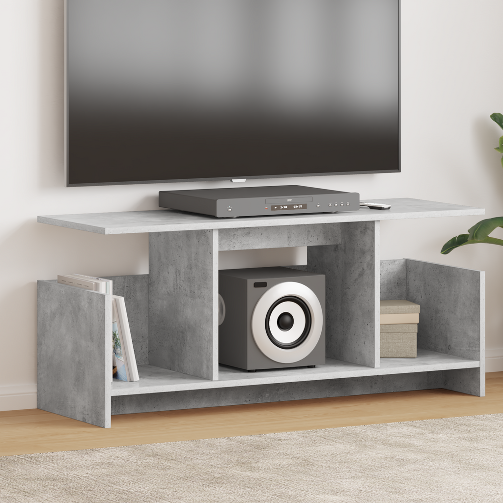 vidaXL Stół pod telewizor 102 x 35 x 45 cm Betonowy szary