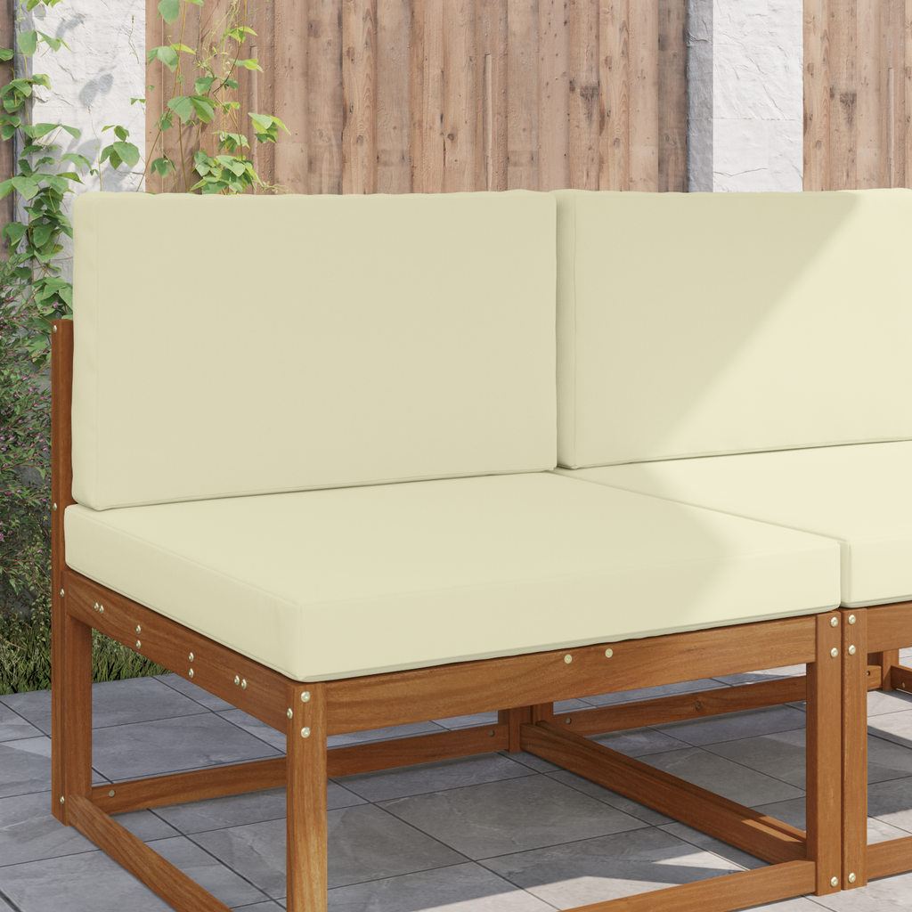 vidaXL Poduszka do sofy na zewnątrz Poliester Kremowy 80 x 80 x 8 cm
