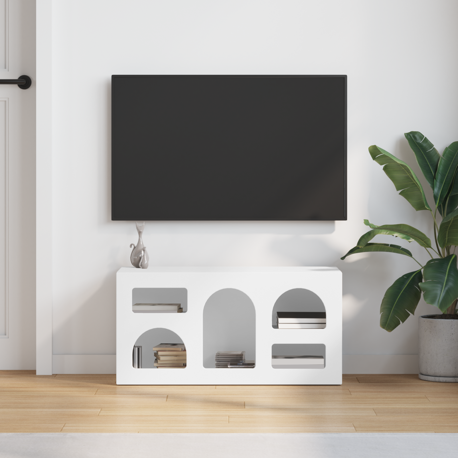 vidaXL Szafka pod telewizor ELST 80 x 35 x 40 cm Biały