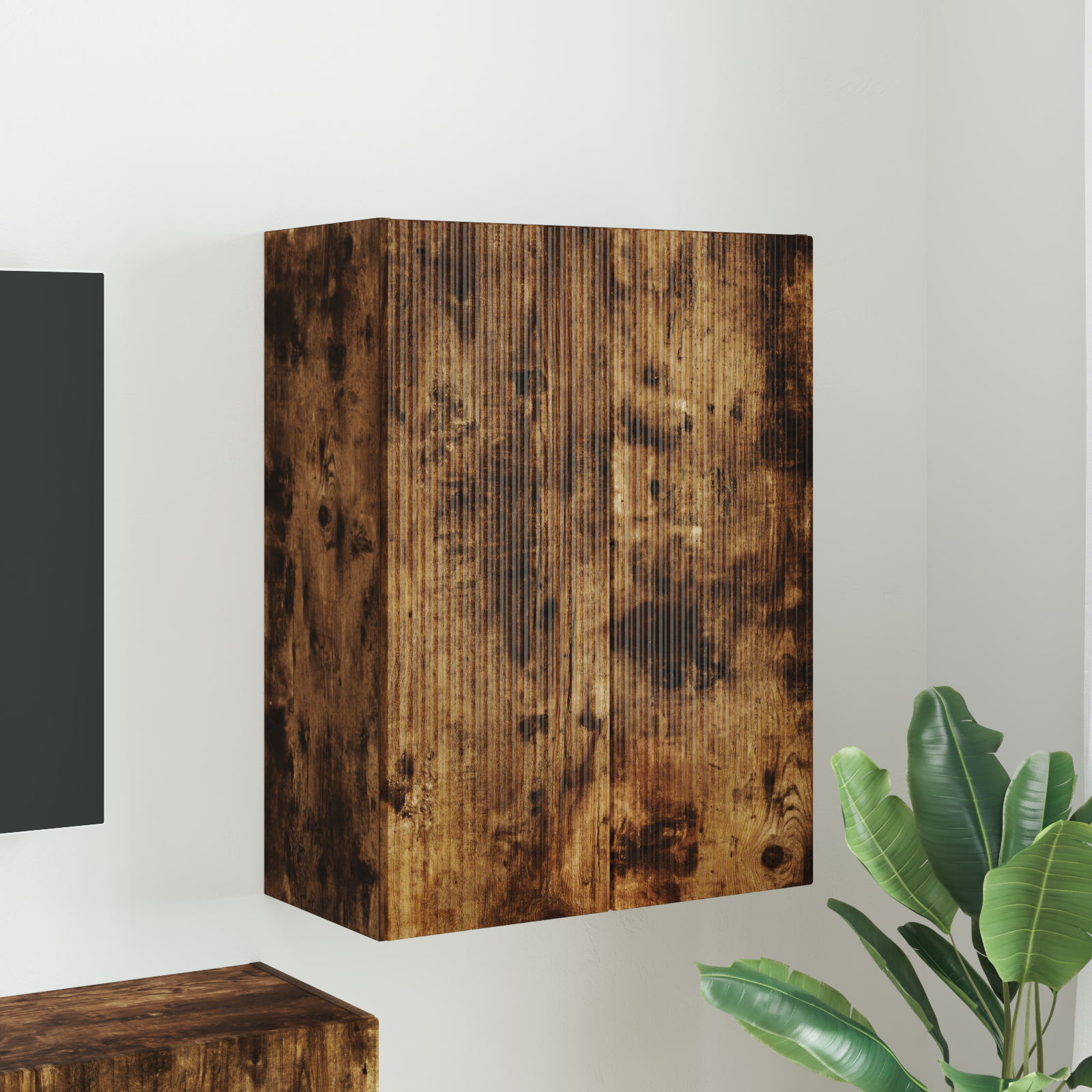 vidaXL Szafka pod telewizor 59,5 x 31 x 80 cm Dąb wędzony