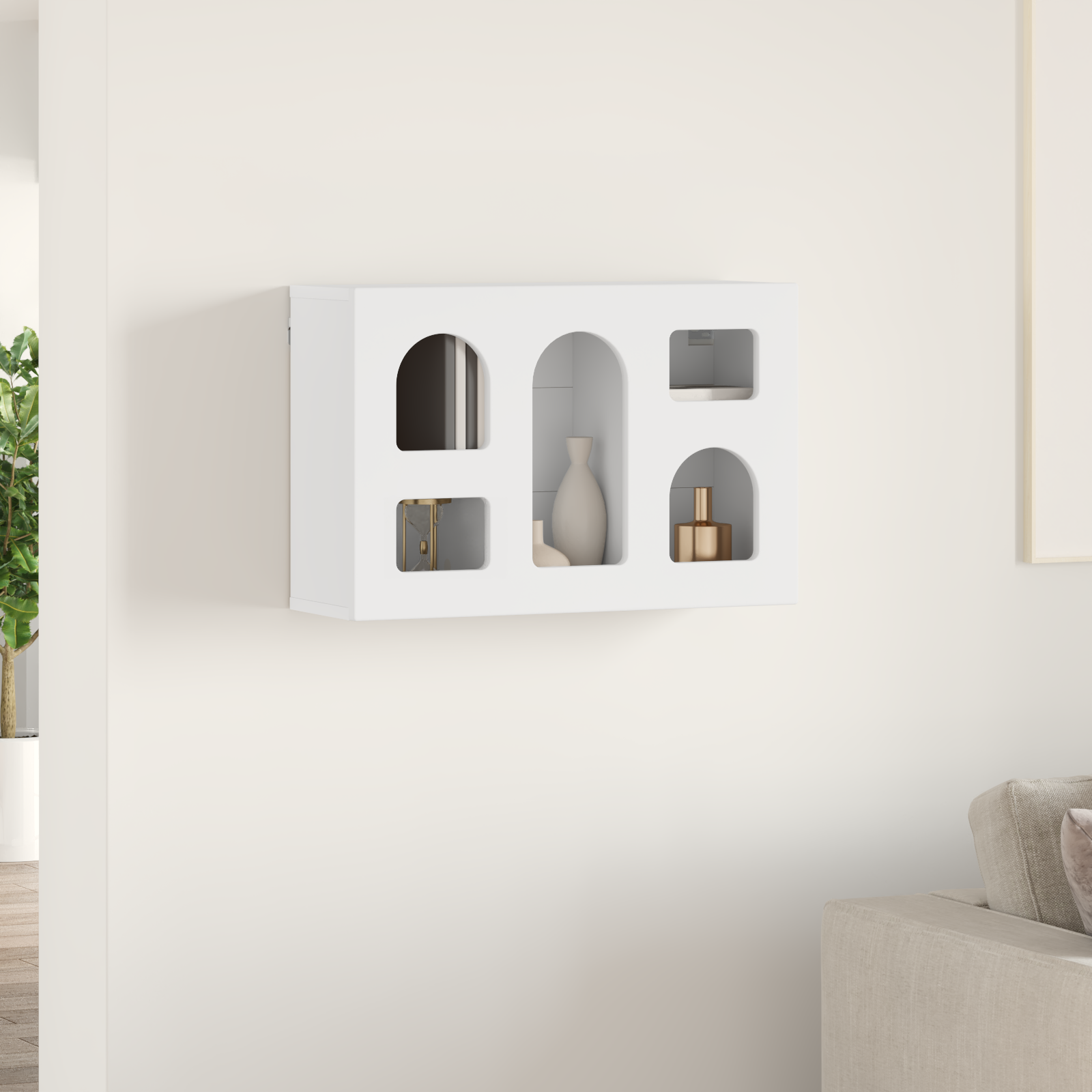 vidaXL Szafka wisząca ELST Biały 60 x 20 x 40 cm Drewno inżynieryjne