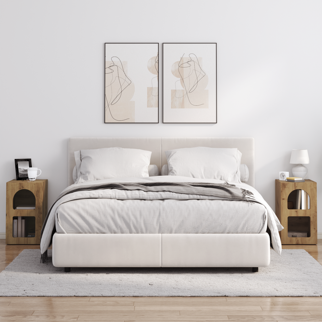 vidaXL Stolik nocny ELST 2 szt. Dąb rzemieślniczy 29,5 x 33,5 x 50 cm
