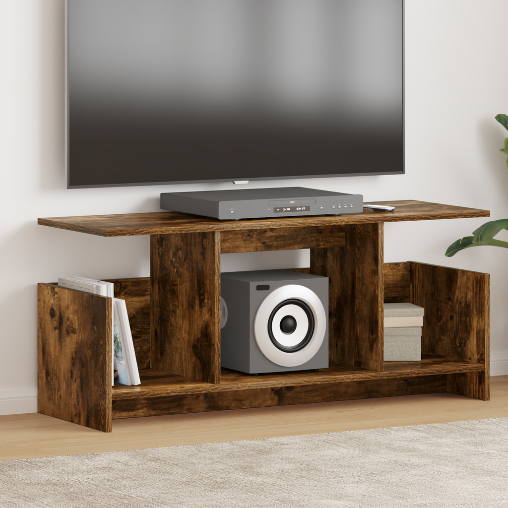 vidaXL Stół pod telewizor 102 x 35 x 45 cm Dąb wędzony