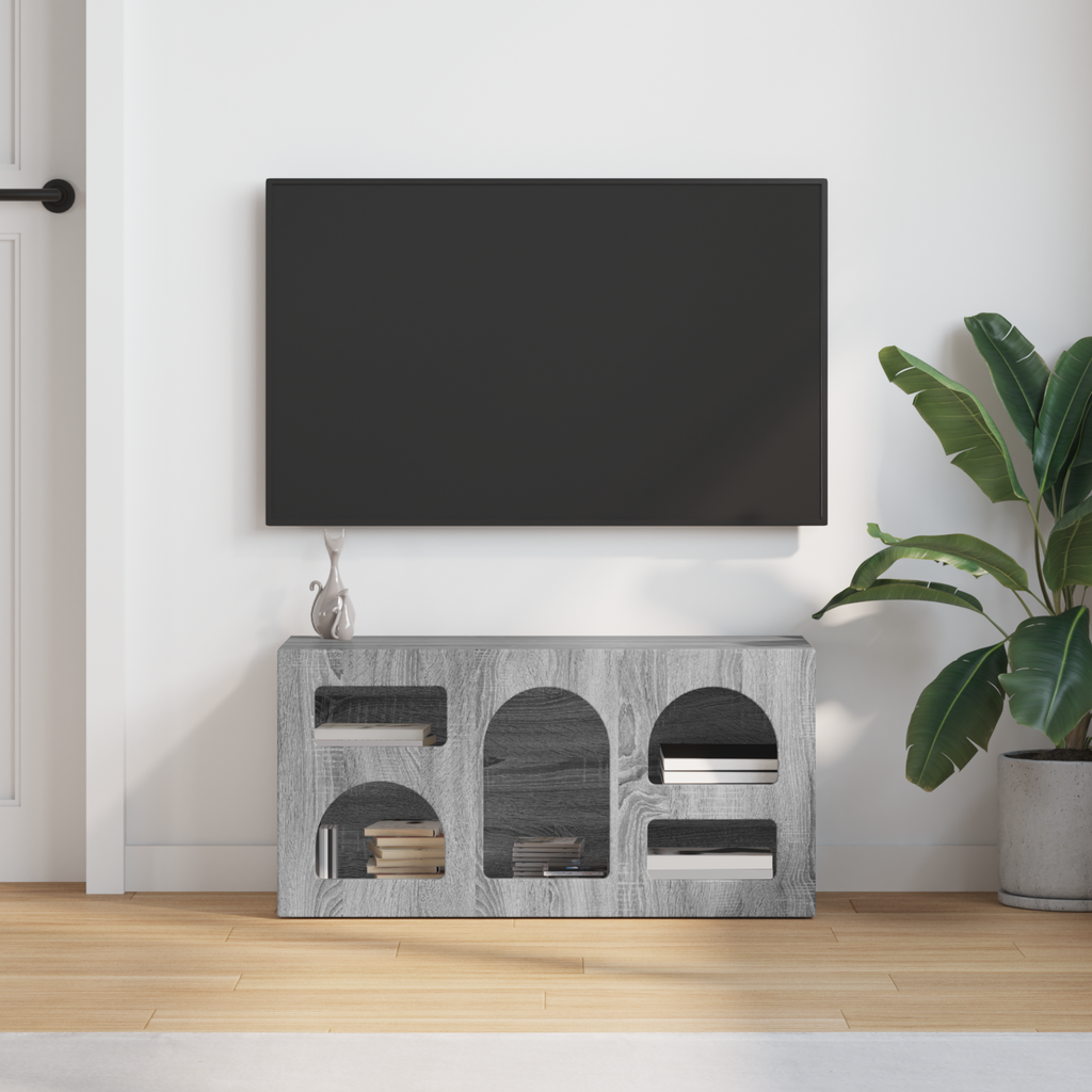vidaXL Szafka pod telewizor ELST 80 x 35 x 40 cm Szary Sonoma