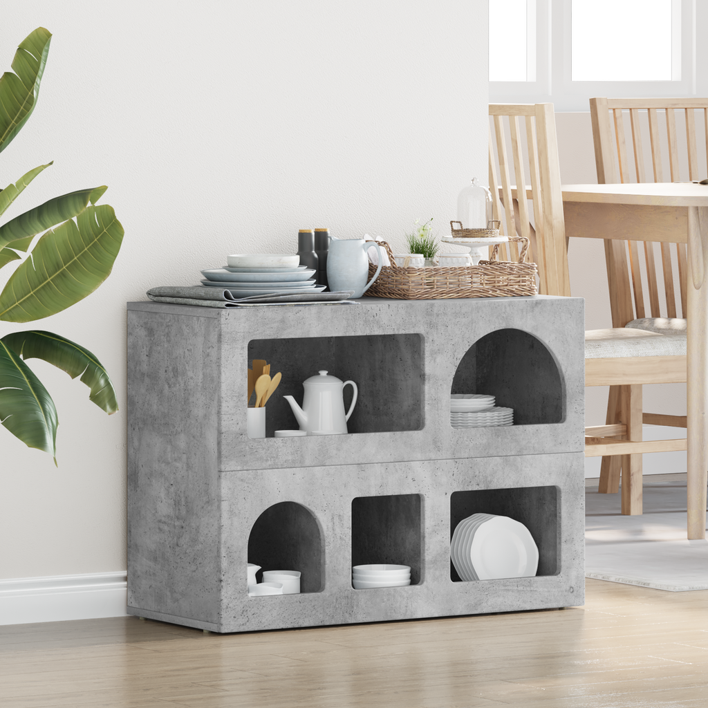 vidaXL Bufet ELST Betonowy szary 80,5 x 35 x 59 cm Drewno inżynieryjne