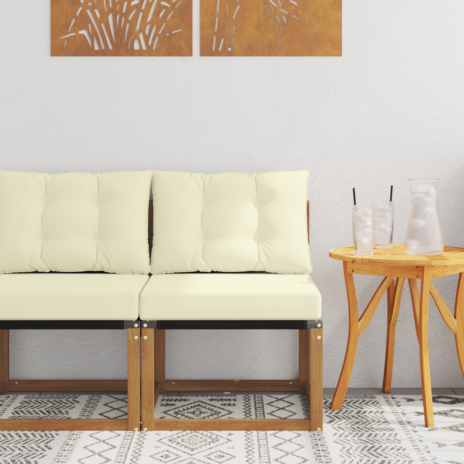 vidaXL Sofa środkowa na zewnątrz