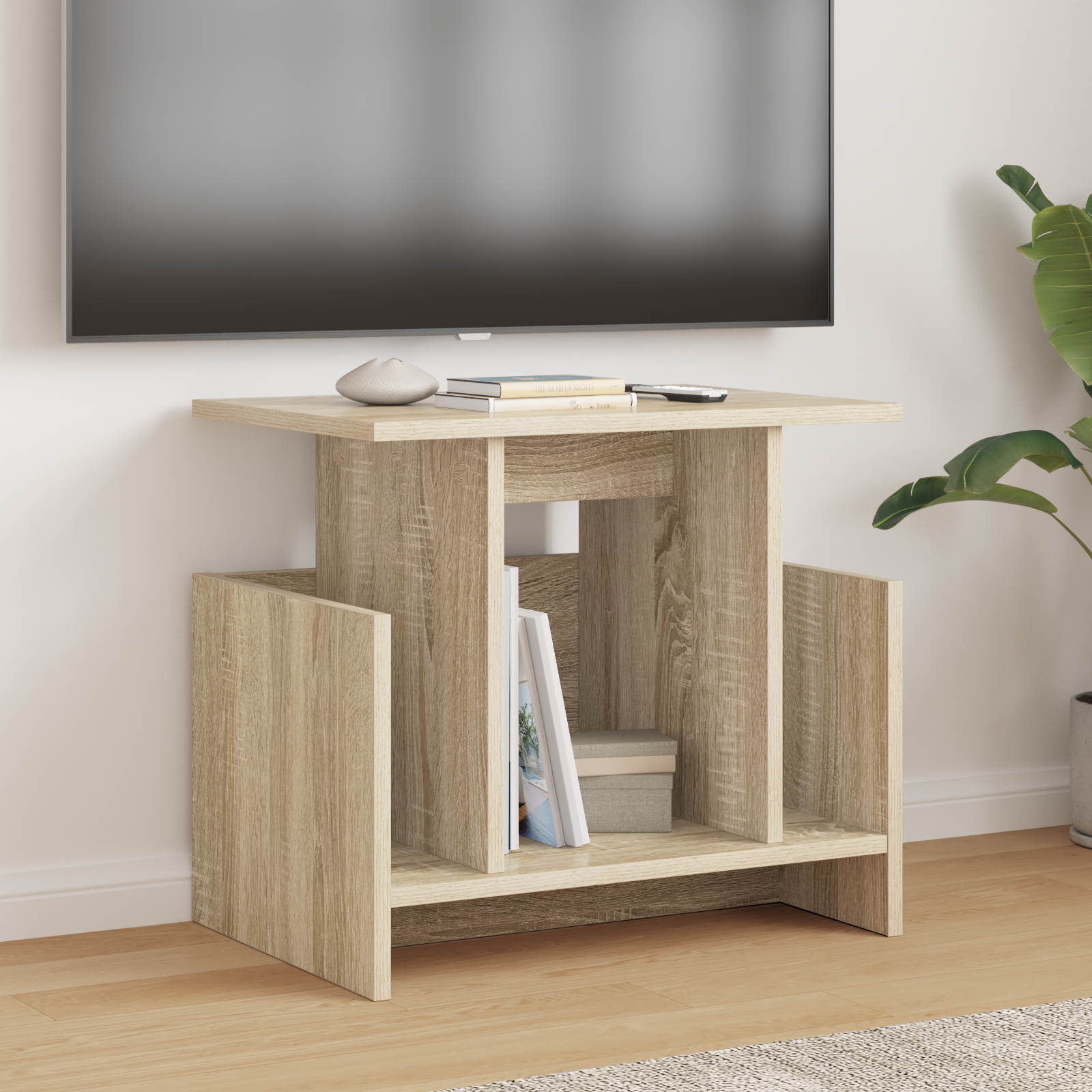 vidaXL Stół pod telewizor 50 x 35 x 45 cm Dąb Sonoma