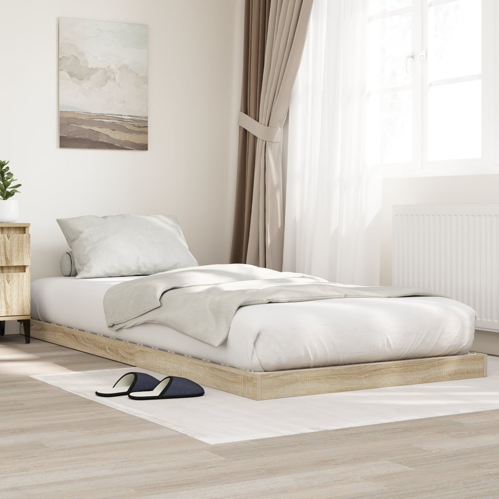 vidaXL Stelaż łóżkowy Sonoma 80 x 200 cm Drewno inżynieryjne