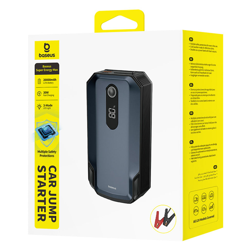 Jump starter Baseus Super Energy Max 20000mAh - czarny