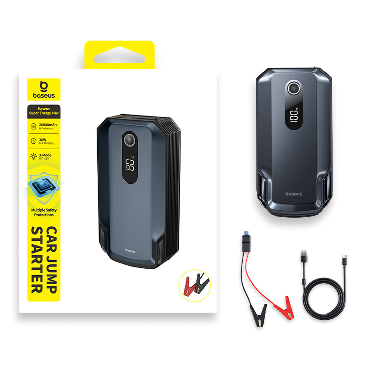 Jump starter Baseus Super Energy Max 20000mAh - czarny