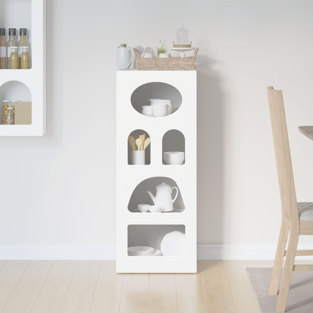 vidaXL Bufet ELST Biały 40 x 35 x 100,5 cm Drewno inżynieryjne
