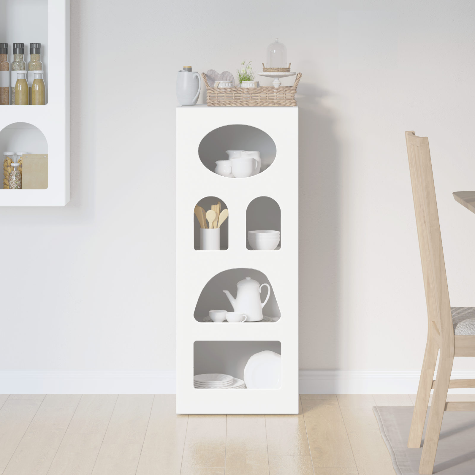 vidaXL Bufet ELST Biały 40 x 35 x 100,5 cm Drewno inżynieryjne
