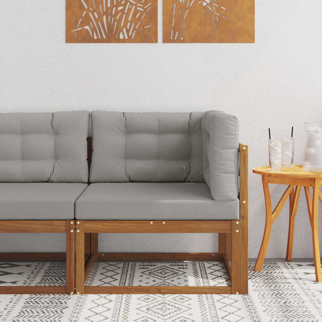 vidaXL Sofa narożna na zewnątrz Naturalny