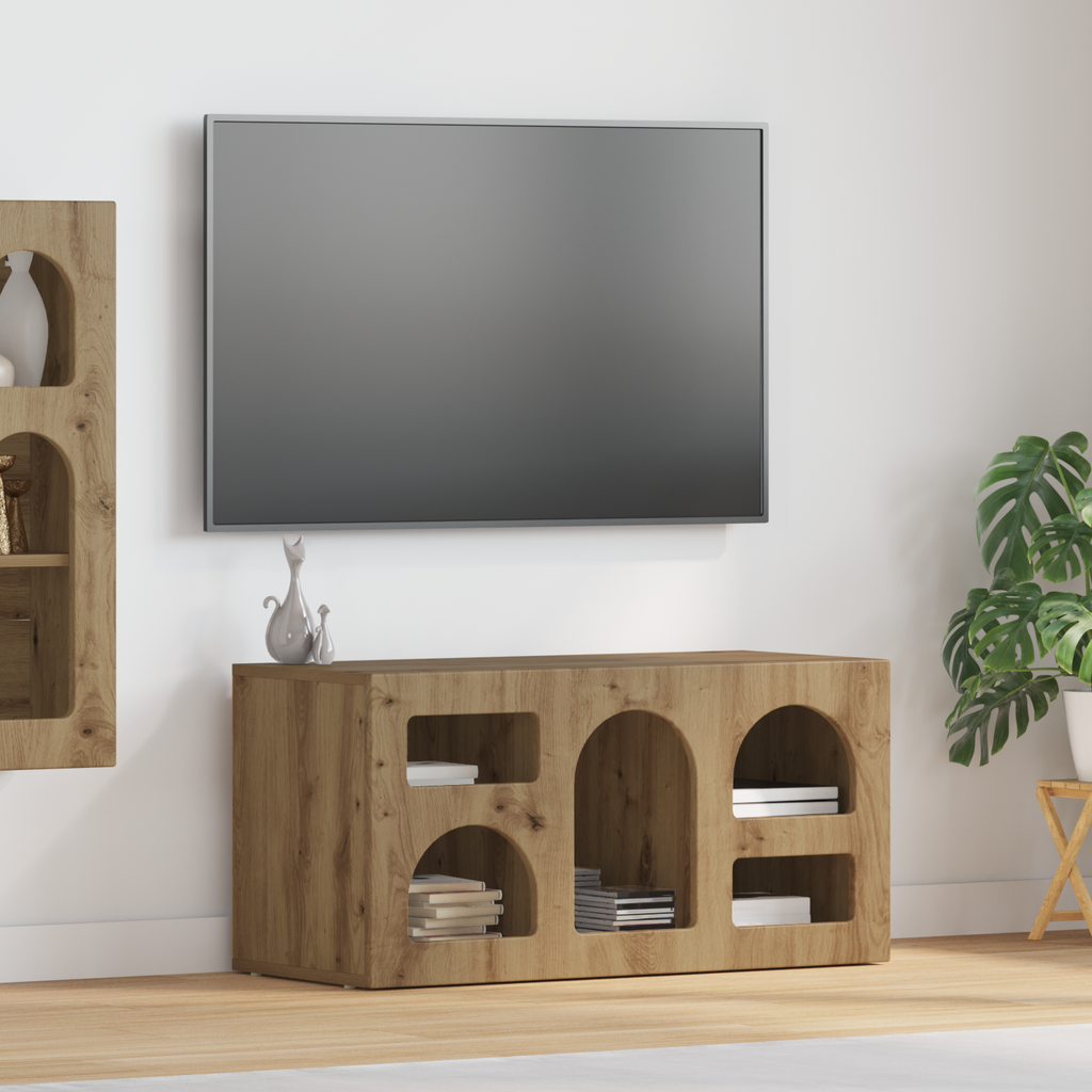 vidaXL Szafka pod telewizor Dąb rzemieślniczy 80 x 35 x 40 cm