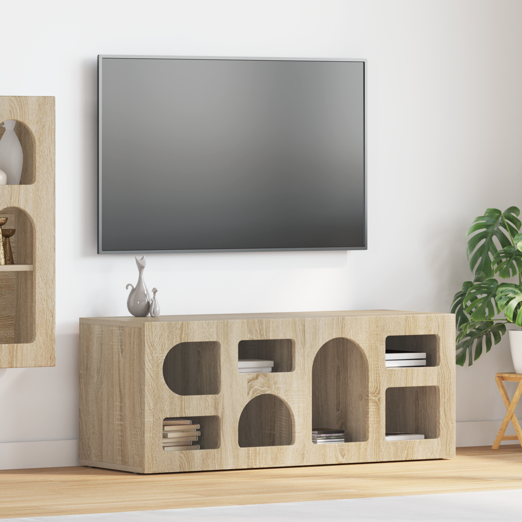 vidaXL Szafka pod telewizor ELST 100 x 35 x 40 cm Dąb Sonoma